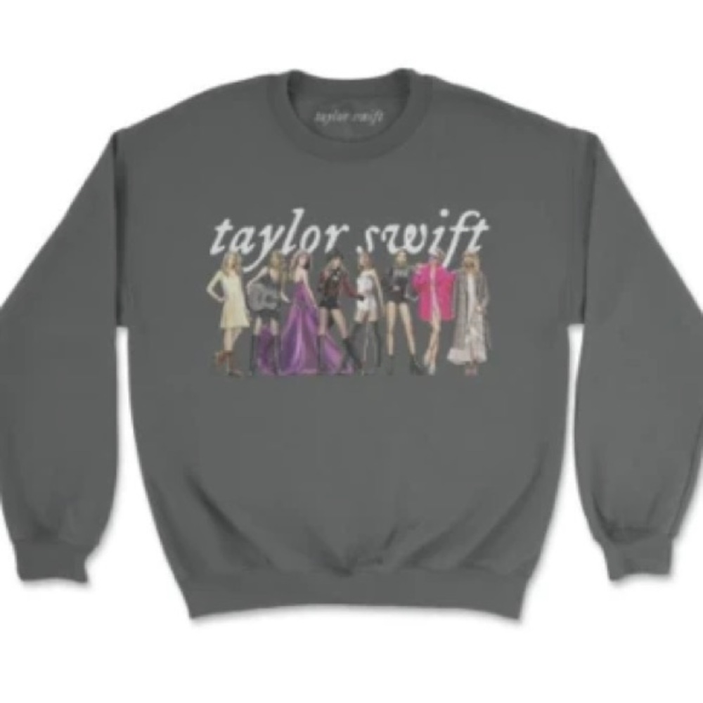 Taylor Swift Eras Sweatshirt Gray Folklore
